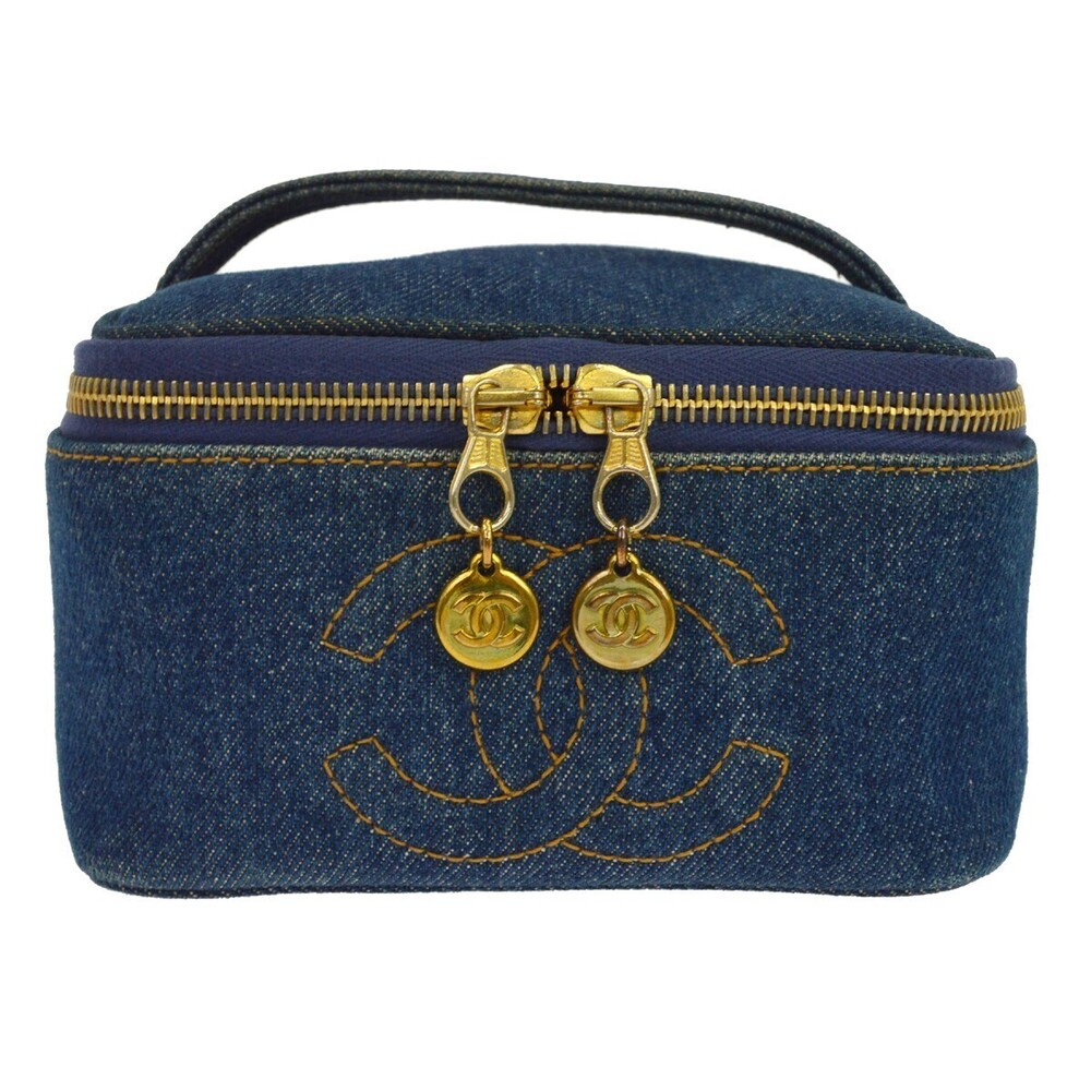 Chanel Vanity Case Quilted Denim